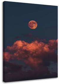 Obraz na plátně Mraky Nebe Měsíc - 60x90 cm