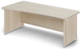 Ergonomický stôl TopOffice 200 x 100 cm, ľavý, agát svetlý