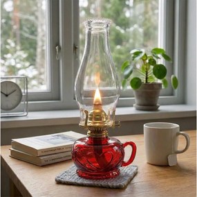 Brilagi - Petrolejová lampa MERLIN červená