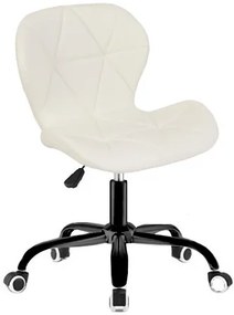 TRENDIE Otočné kreslo z eko kože California  biele
