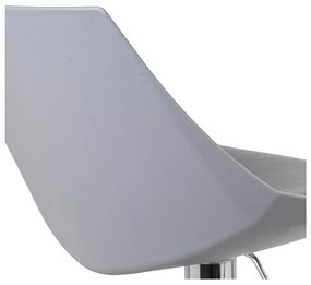 Sivé barové stoličky s nastaviteľnou výškou z imitácie kože v súprave 2 ks (výška sedadla 56,5 cm) – Casa Selección