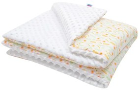 NEW BABY Detská deka z Minky s výplňou New Baby Harmony biela 70x100 cm