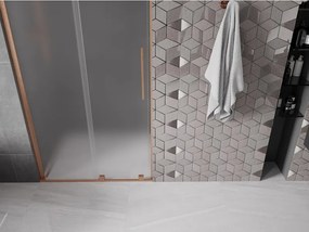 Mexen Velar L, posuvné sprchové dvere do otvoru 100 cm, 8mm sklo námraza, medená matná, 871-100-003-31-65