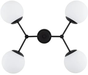 Luster na tyči FOTON 4xE14/10W/230V čierna