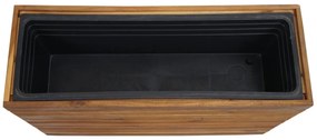 Kvetináč HWC-L21, 41x63x23cm, akáciové drevo - hnedá