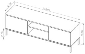 TV skrinka dvojdverová Tristal - hikora