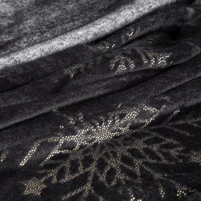 VIANOČNÁ FLANELOVÁ DEKA SNOW GOLD 150X200 CM VZOROVANÁ