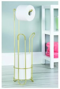 Oceľový stojan na toaletný papier v zlatej farbe Classico – iDesign