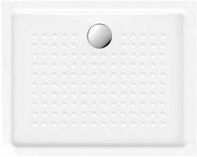 GSI GSI, Keramická sprchová vanička, obdĺžnik 100x80x4,5cm, biela ExtraGlaze, 438511