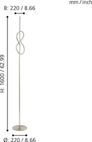Eglo 97942 - LED Stojacia lampa NOVAFELTRIA LED/13W/230V