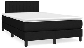 Boxspring posteľ s matracom čierna 120x190 cm látka 3269739