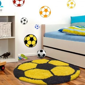 Detský koberec Fun loptička kruh, žltý