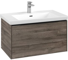 VILLEROY &amp; BOCH Subway 3.0 závesná skrinka pod umývadlo, 1 zásuvka, 772 x 478 x 429 mm, Stone Oak, C57301RK