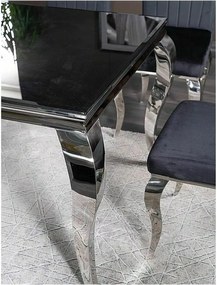 Jedálenský stôl Prince 150 cm čierny/chróm