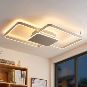 Lucande Kadira stropné LED svetlo, 102 cm, nikel