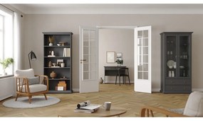 Sivá vitrína 96x201 cm Paris – Tvilum