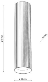 Bodové svietidlo TUNE L 1xGU10/10W/230V 24 cm čierne