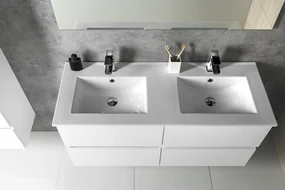 Aqualine Aqualine, PANEDA umývadlová skrinka 119x55x45,2cm, biela, PN212