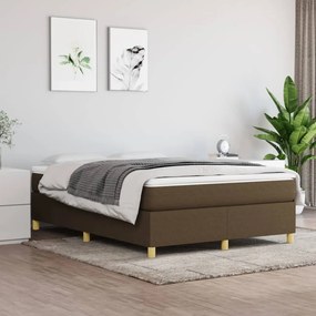 Boxspring posteľ s matracom tmavohnedá 140x200 cm látka 3144525