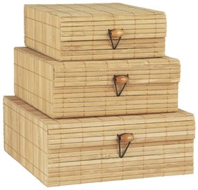 IB LAURSEN Bambusový úložný box – set 3 ks