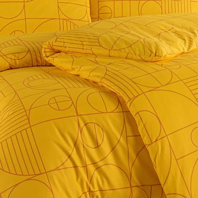 BedTex Bavlnené obliečky Geo Ray Flower, 140 x 220 cm, 70 x 90 cm, 140 x 220 cm, 70 x 90 cm