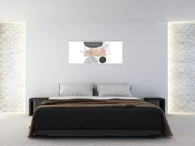 Obraz - Line art kvety N⁰2 (120x50 cm)