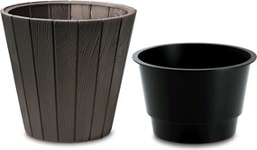 Kvetináč z dosiek Wood hnedý