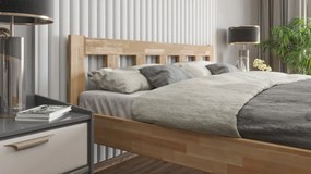 Manželská posteľ Tema 180x200 cm, prírodný buk