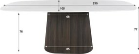 Jedálenský stôl 57-07 Ceramo Ø120cm Ceramic Taj Mahal  - Komfort-nábytok