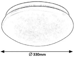 Rabalux LED prisadené stropné svietidlo Lucas 18W | 1140lm | 4000K | IP20 | 33cm - kruhové biele