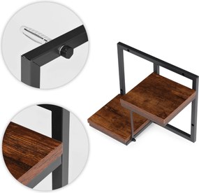 Nástěnný stojan na květiny MELODY 28x33 cm hnědý/černý