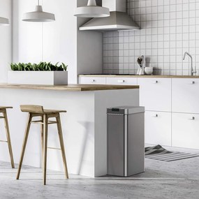 Bezdoteku Odpadkový kôš bezdotykový nerezový 2WINGS hranatý senzorový 49 L