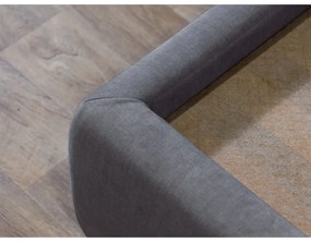 Tmavosivá čalúnená dvojlôžková posteľ s úložným priestorom s roštom 180x200 cm Jade – Bobochic Paris