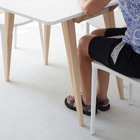 Krémovobiely prírodný konzolový stolík 45x90 cm Envelope - Ragaba