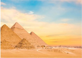 Sklenený obraz egyptských pyramíd (70x50 cm)