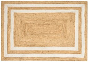 Jutový koberec 160 x 230 cm béžový GEMEREK Beliani