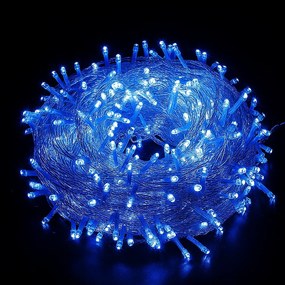Vianočné svetielka LED záclona FLASH modrá 300 LED