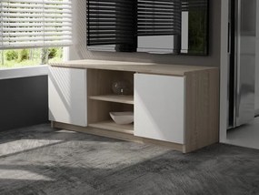 Stolík pod TV RTV 140 2D 1P sonoma / biely