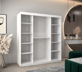 Šatníková skriňa 180 cm Mokka (biela). Akcia -20%. Vlastná spoľahlivá doprava až k Vám domov. 1126032