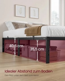 Kovová manželská posteľ 160 cm RMB155BD01