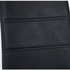 Čalouněná jídelní židle H-441 eko kůže černá/stříbrná