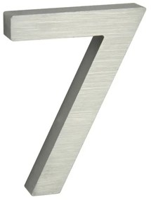 Domové číslo "7", RN.100LV, brúsené, strieborná