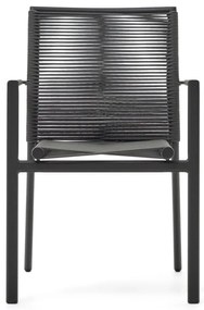 Tmavosivá kovová záhradná stolička Culip – Kave Home