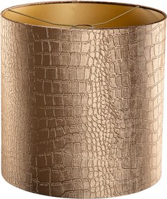 Zamatový tienidlo s dizajnom krokodílej kože a zlatým vnútorným povrchom 40/40/40