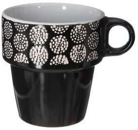 Keramický hrnček so stojanom Ethnik 260 ml sada 6ks