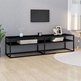 TV stolík čierny 160x40x40,5 cm tvrdené sklo 331719