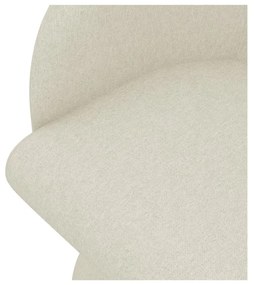 Krémovobiele čalúnené jedálenské kreslo Kanoa – Makamii