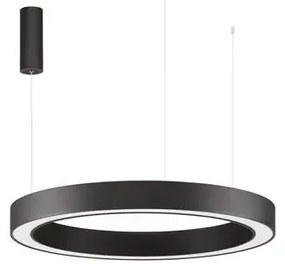 LED luster Morbido 80 čierne s diaľkovým ovládaním