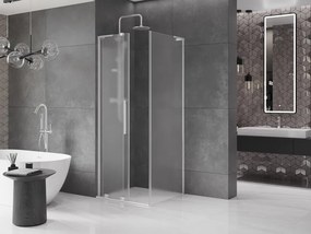 Mexen Velar L, sprchový kút s posuvnými dverami 90 x 90 cm, 8mm sklo námraza, chrómová, 871-090-090-33-01