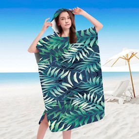 Plážové pončo BORNEO tmavo modré 80x145 cm